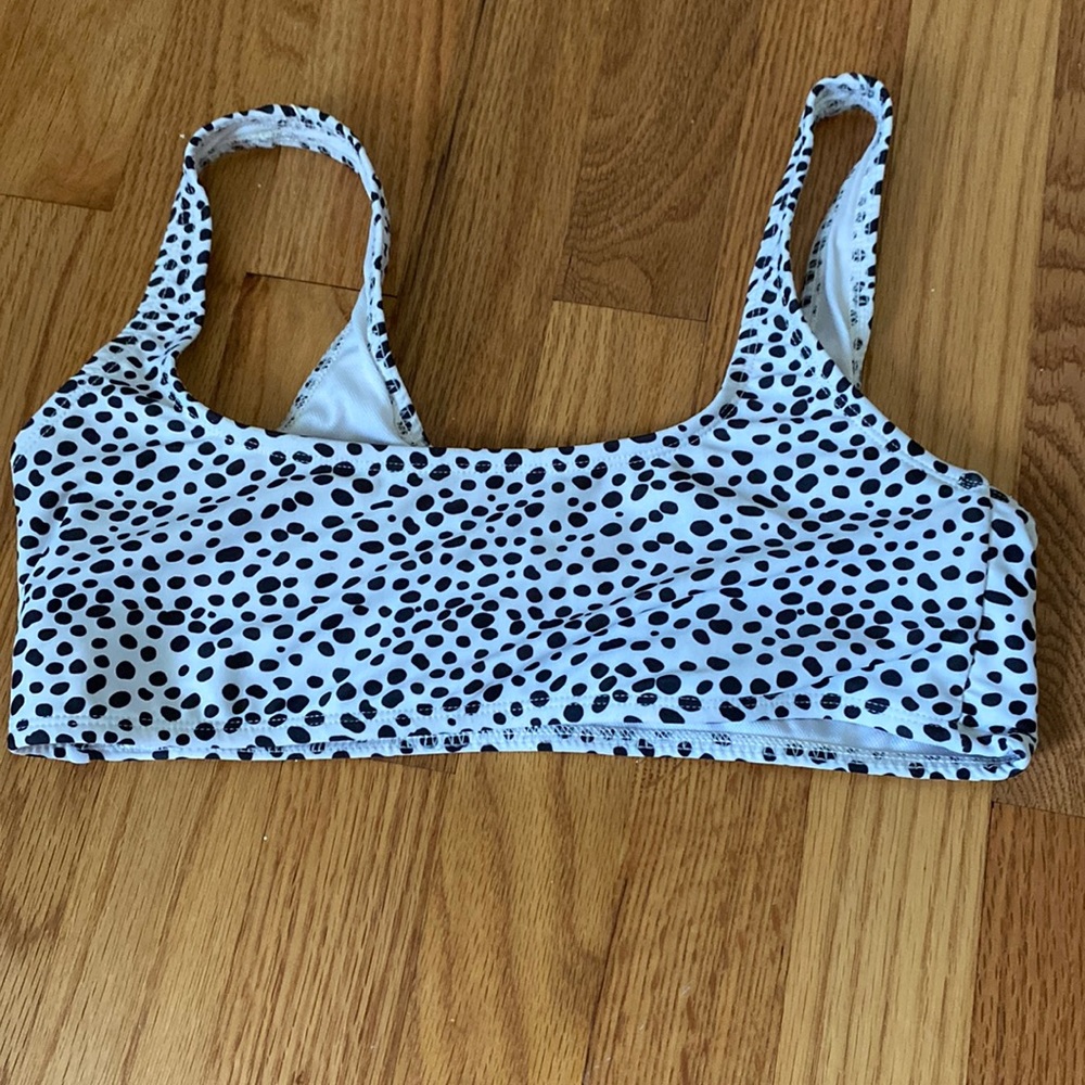 SHEIN spotted bikini scoop top